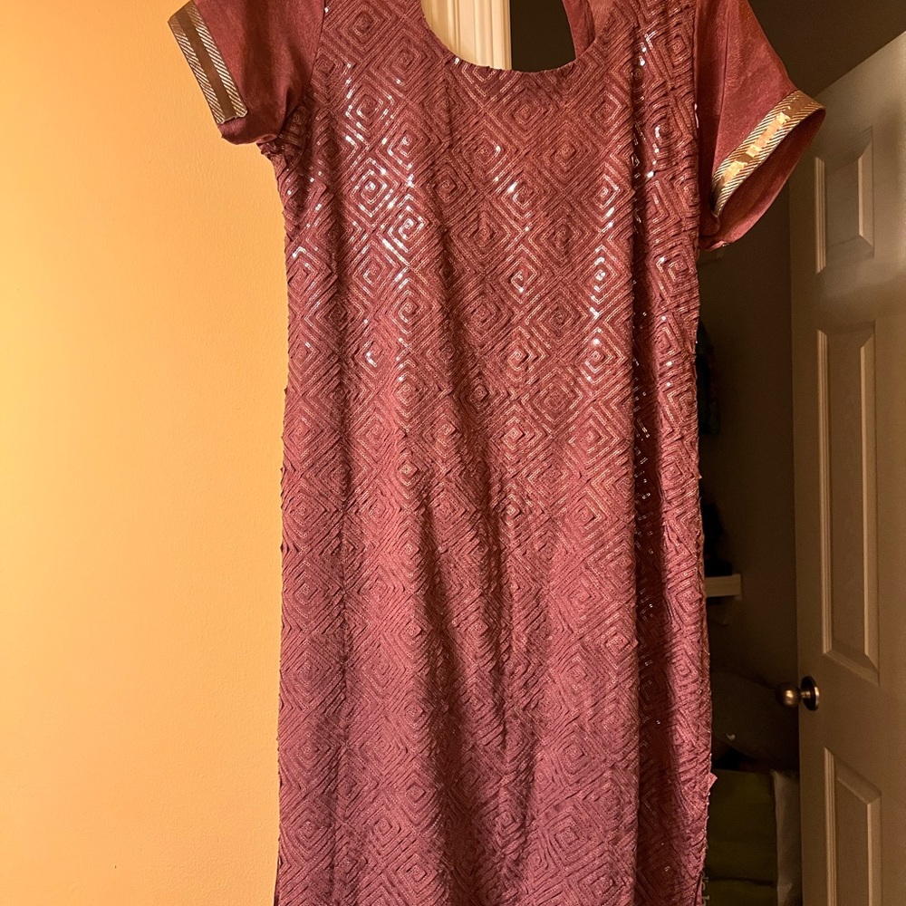 Indian dress with pants and scarf